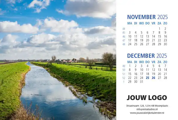 A5 Bureaukalender Hollands Glorie 2025