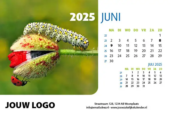 A5 Bureaukalender Natuur 2025