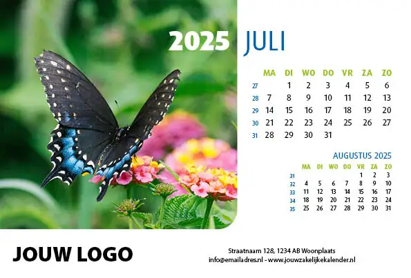 A5 Bureaukalender Natuur 2025