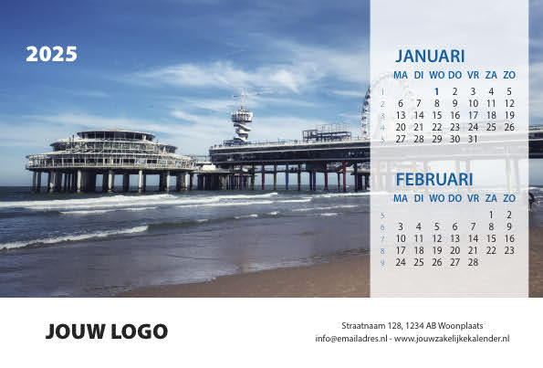 A5 Bureaukalender Langs de Noordzee 2025