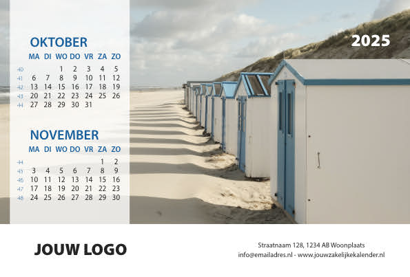 A5 Bureaukalender Langs de Noordzee 2025