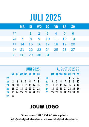 A6 Bureaukalender Data 2025