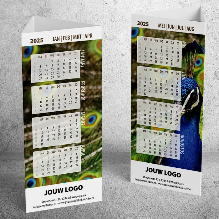 Driehoek kalender 2025 Pauw