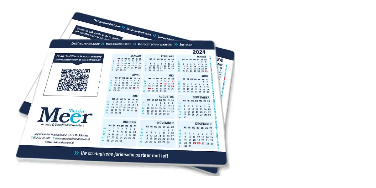 Muismat met kalender