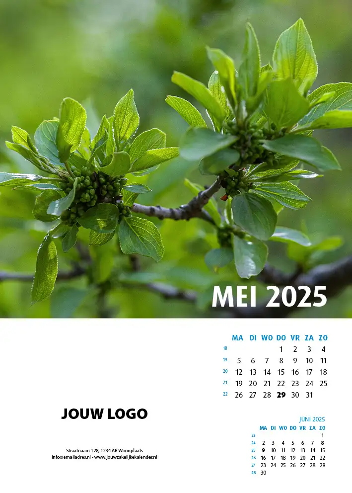 Wandkalender Natuur 2025